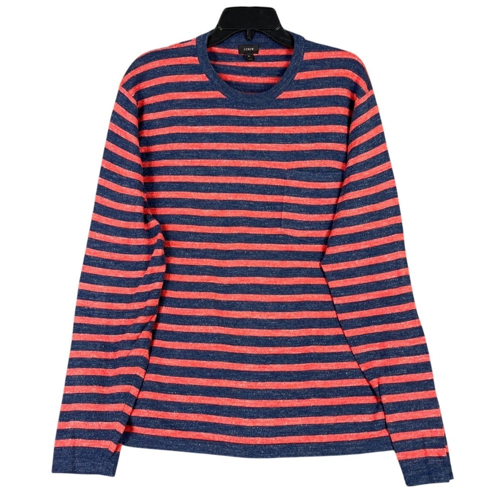 J.Crew Striped Sweater Mens XL Nautical Retro Casual Streetwear Preppy Coastal‎